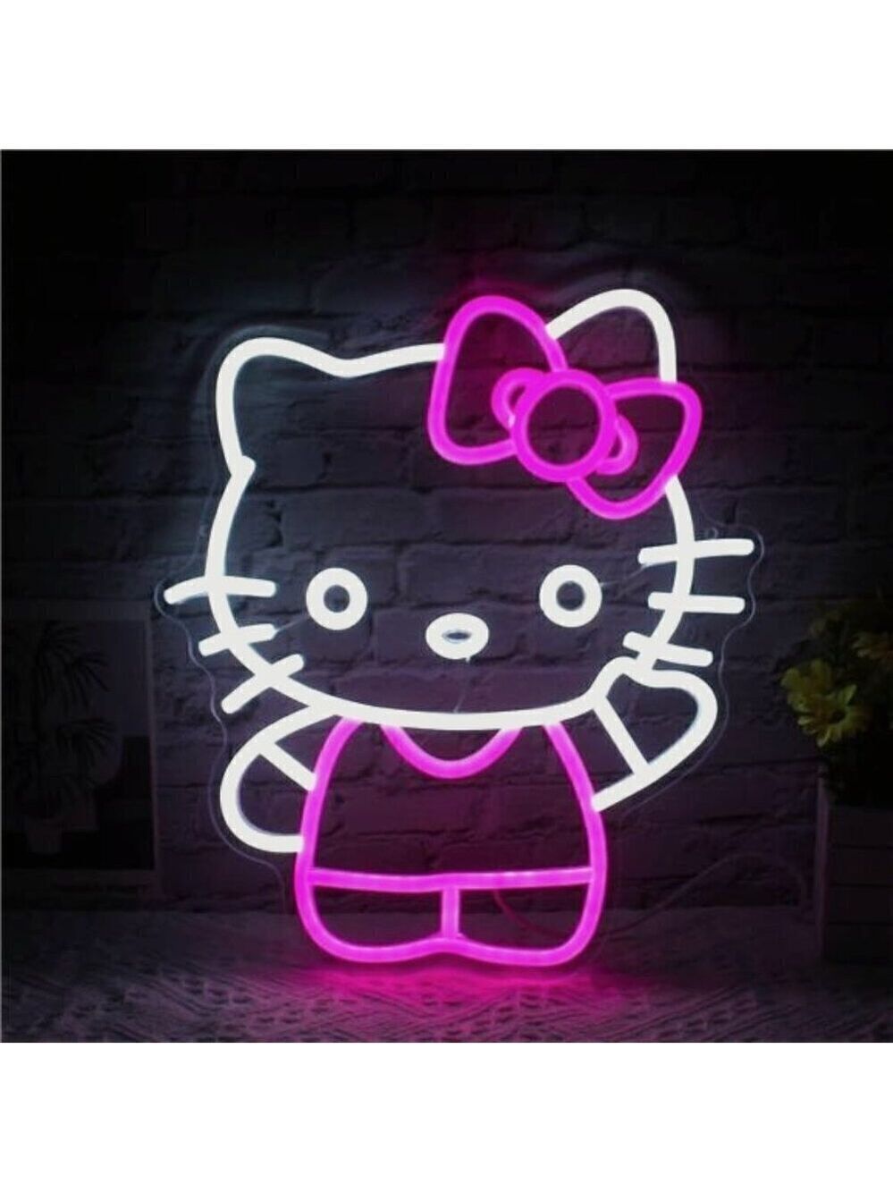 Hello Kitty Cute Cat Neon Signs Led Lights Animal Room Living Party Decor NEW